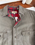 The Flannel Lined Olive Shacket (L)