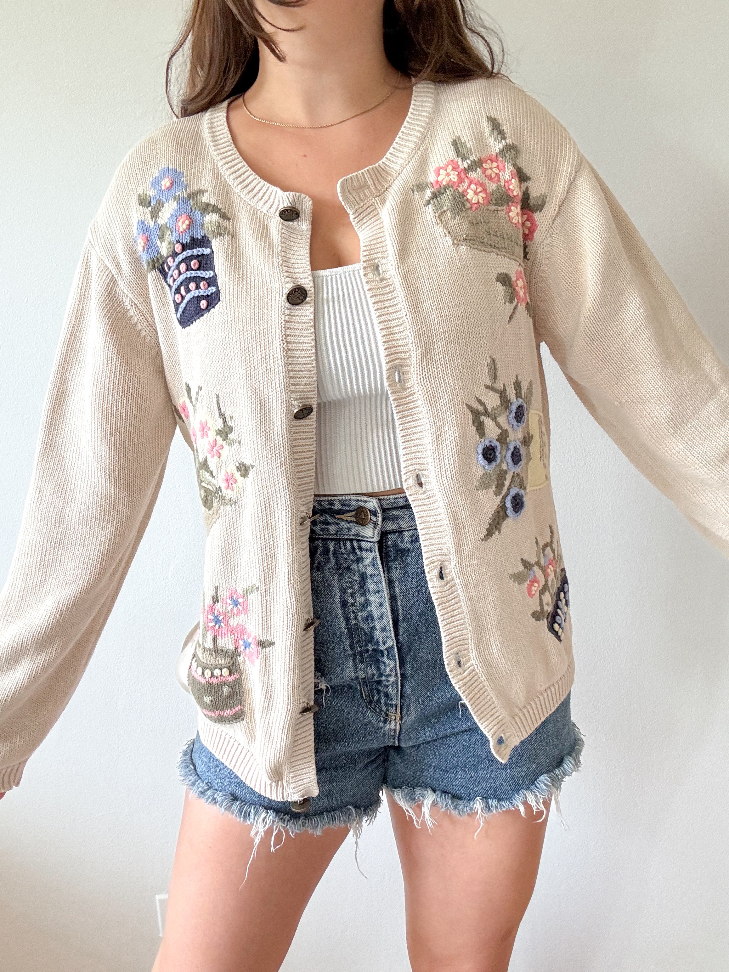 The Flower Pot Cardigan (L)