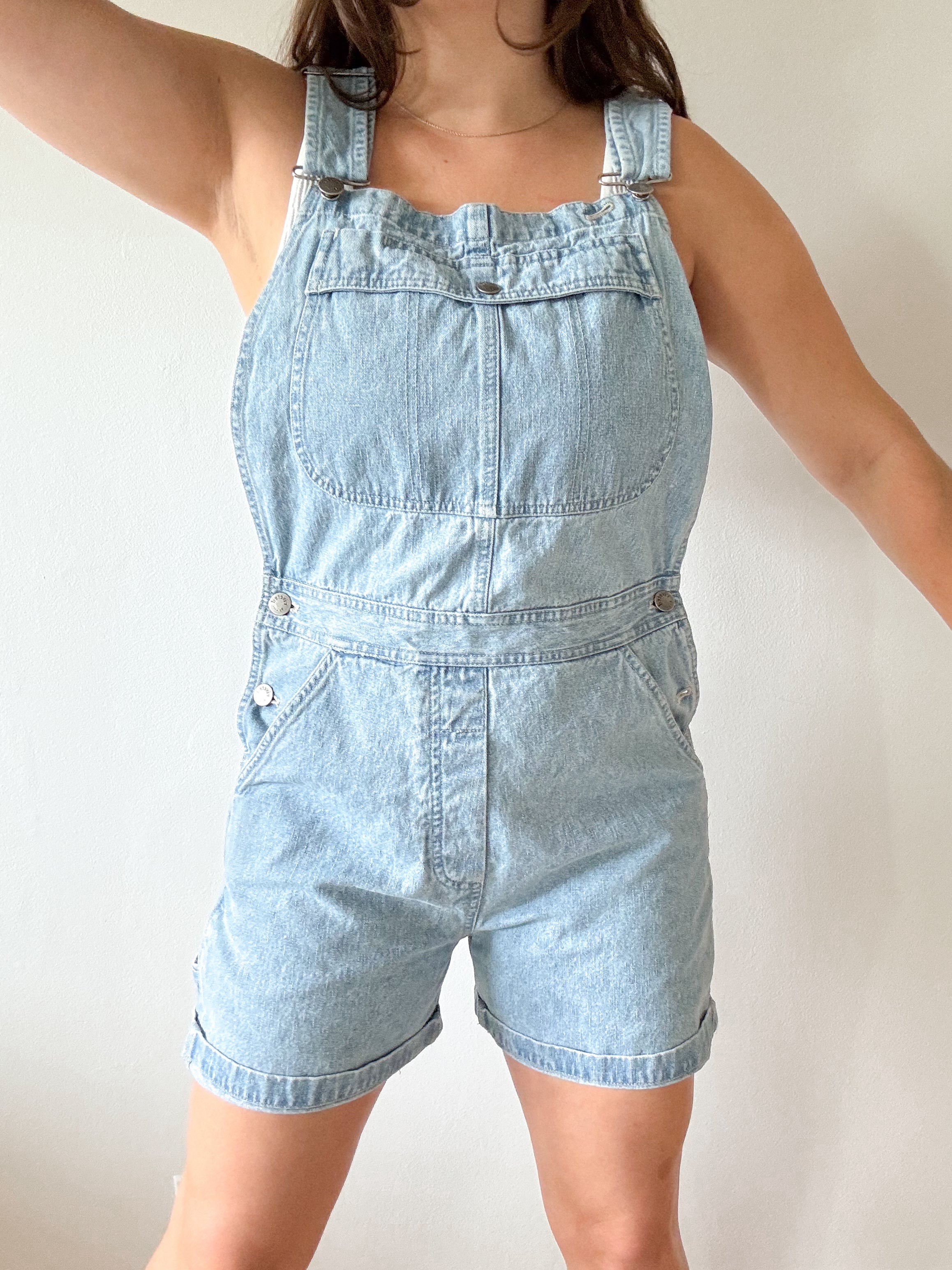 The Riveted Lightwash Shortalls (S)