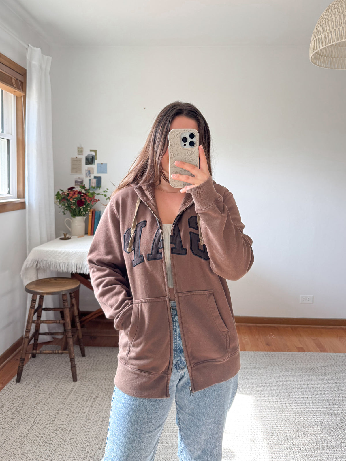 The Mocha Gap Hooded Zip Up (L)
