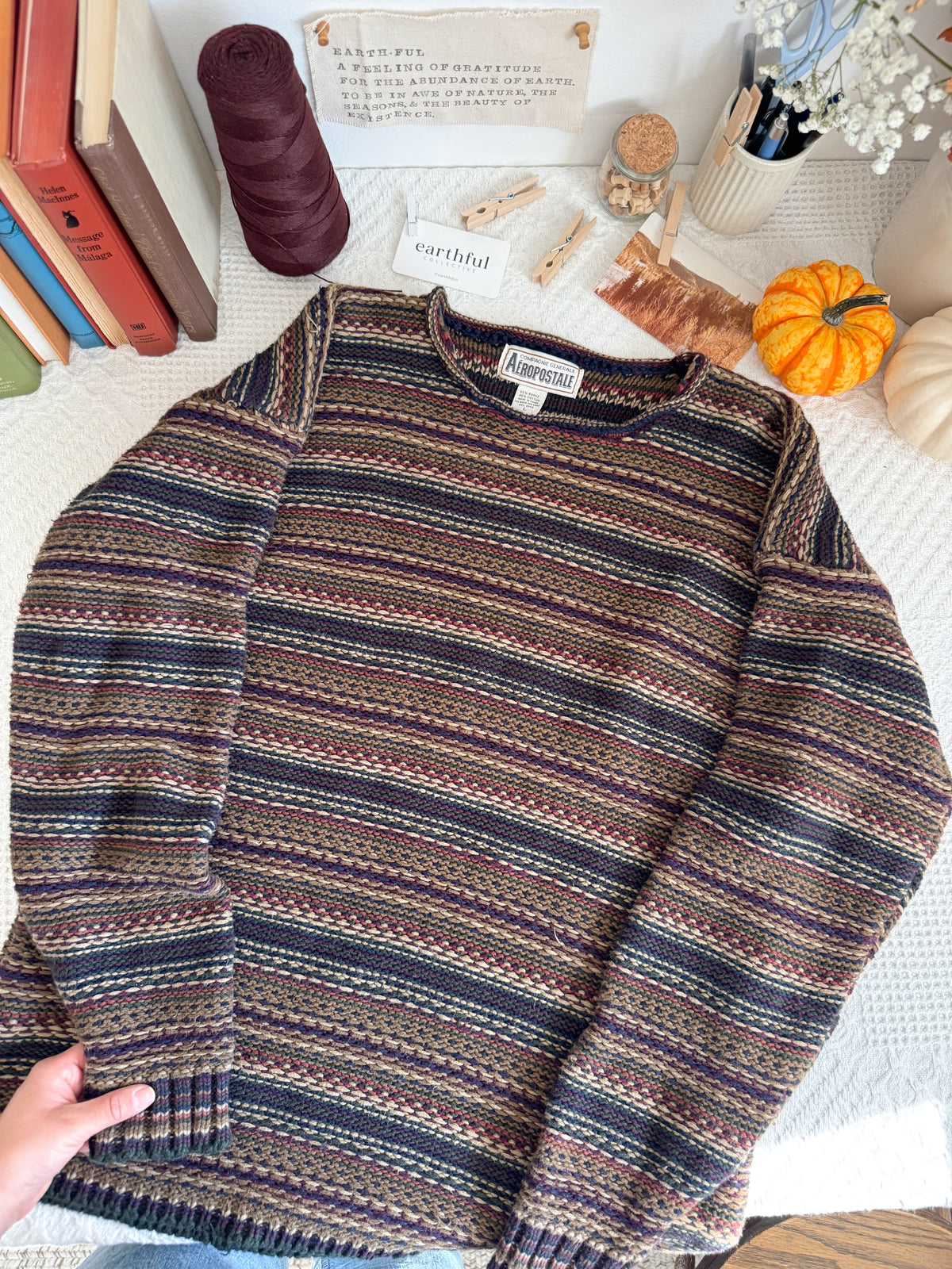 The Granola Striped Sweater (L)