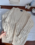 The Braided Cream Cardigan (M)