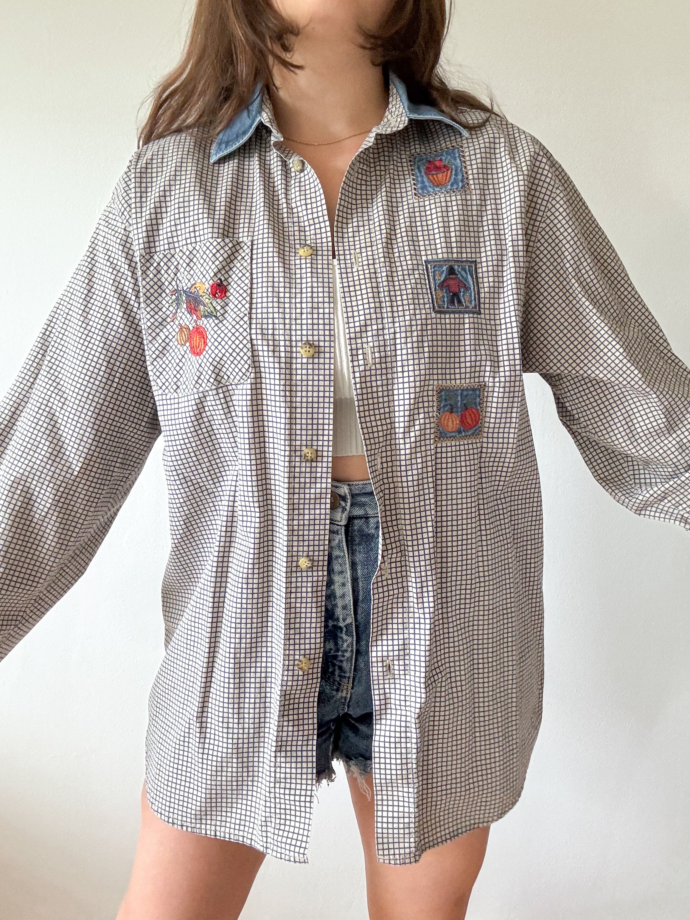 The Harvest Grid Button Up (M)