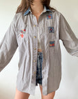 The Harvest Grid Button Up (M)