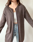 The Chocolate Chevron Zip Up Cardigan (L)