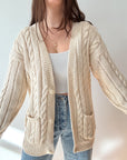The Braided Cream Cardigan (M)