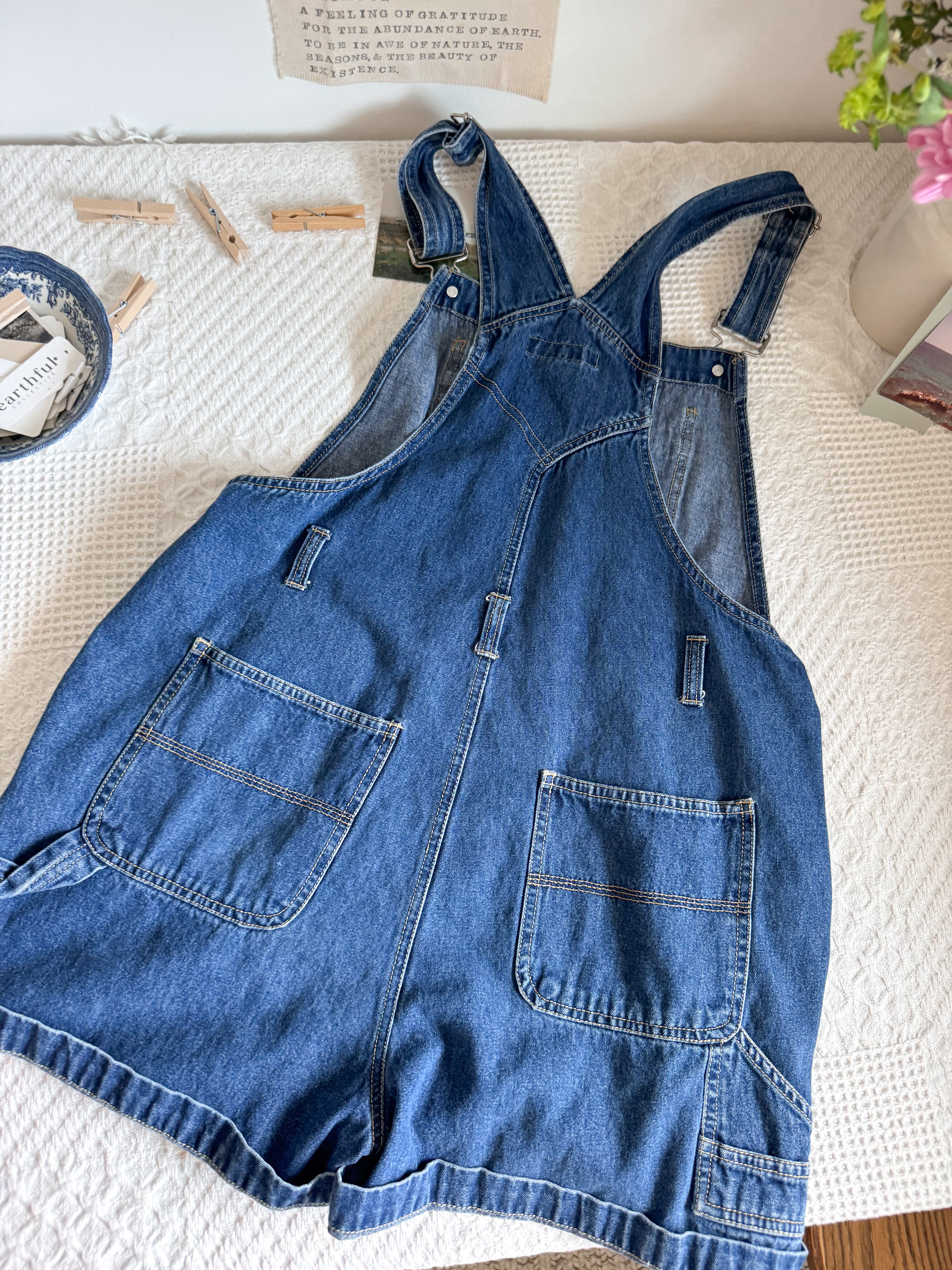 The Dark Wash Nobo Shortalls (M)