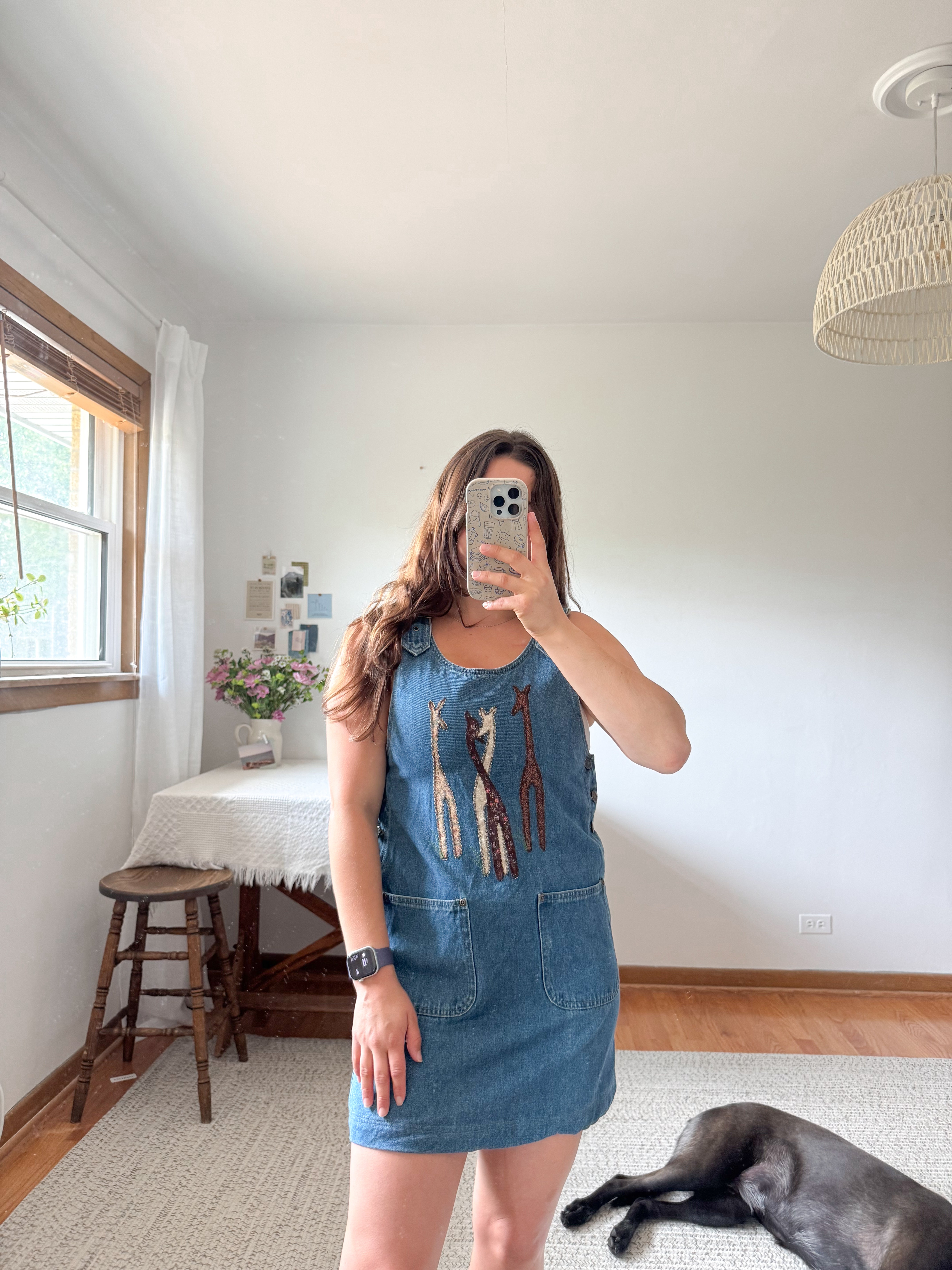 The Giraffe Patch Overall Dress (S)