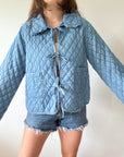 The Quilted Denim Tie Jacket (L)