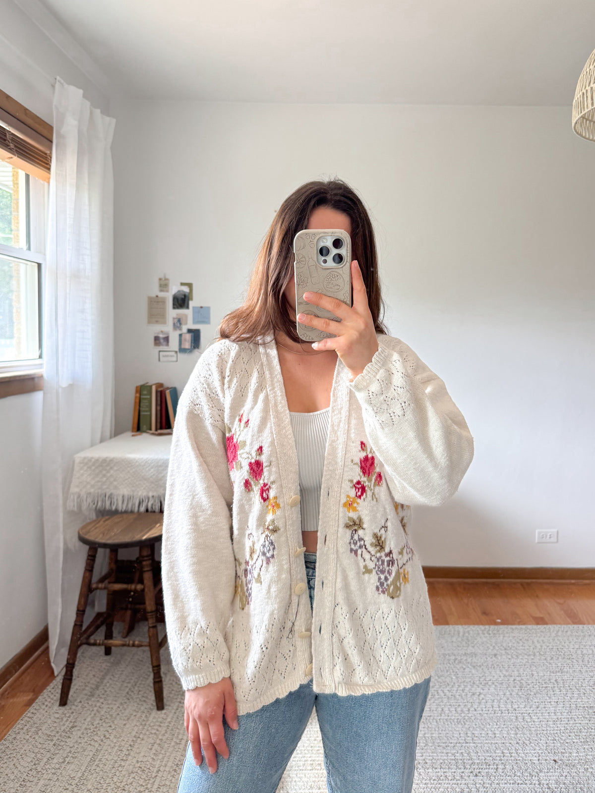 The Pear Foliage Cardigan (M)