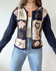 The Checkered Leaf Cardigan (S)