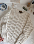 The Creamy Cable Knit Sweater (L)