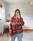 The Striped Fall Toggle Cardigan (L)