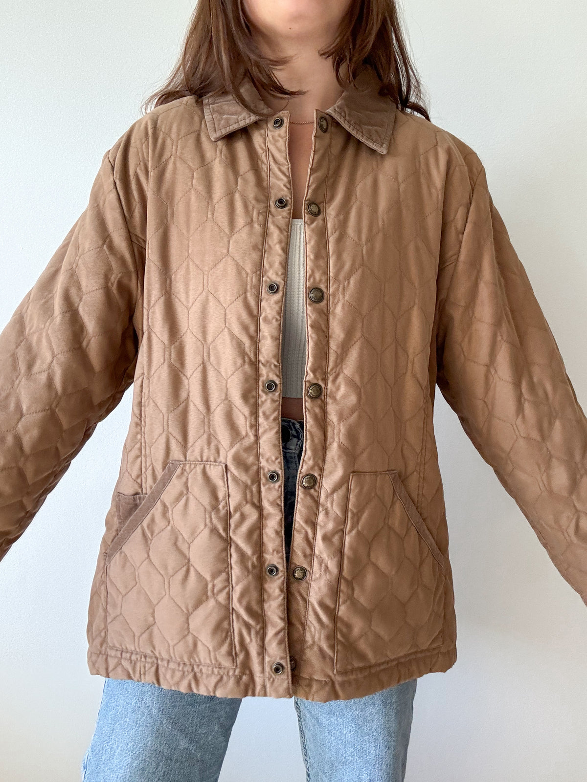 The Quilted Latte Jacket (L)