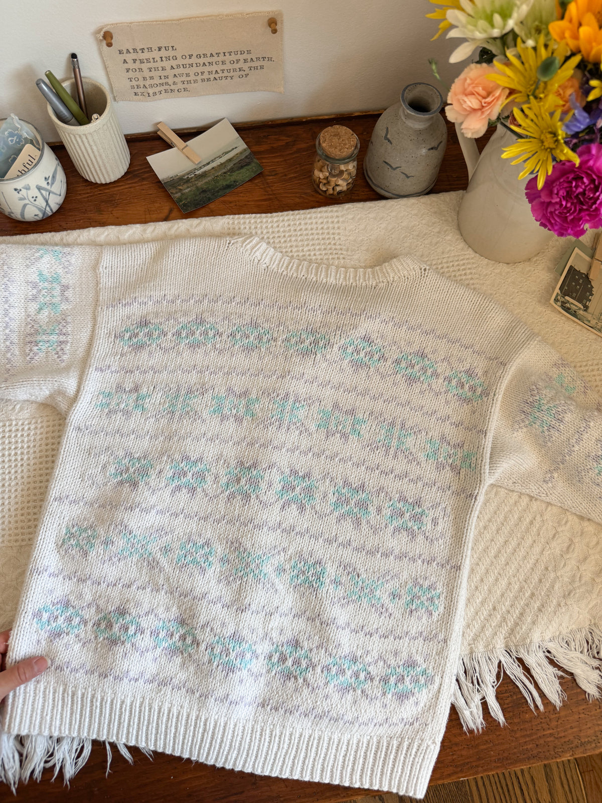 The Fair Isle Spring Cardigan (M)