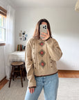 The Autumn Aztec Mock Neck Sweater (S)