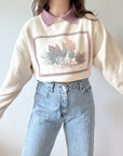 The Creamy Maple Collared Crewneck (L)
