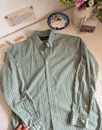 The Green Stripe Polo Button Down (M)