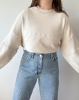 The Creamy Textured Crewneck (L)