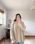 The Braided Oat Sweater (XL)
