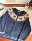 The Fair Isle Moose Cardigan (XL)