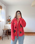 The Coral Leaf Cardigan (M)