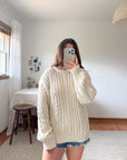 The Creamy Cable Knit Sweater (L)