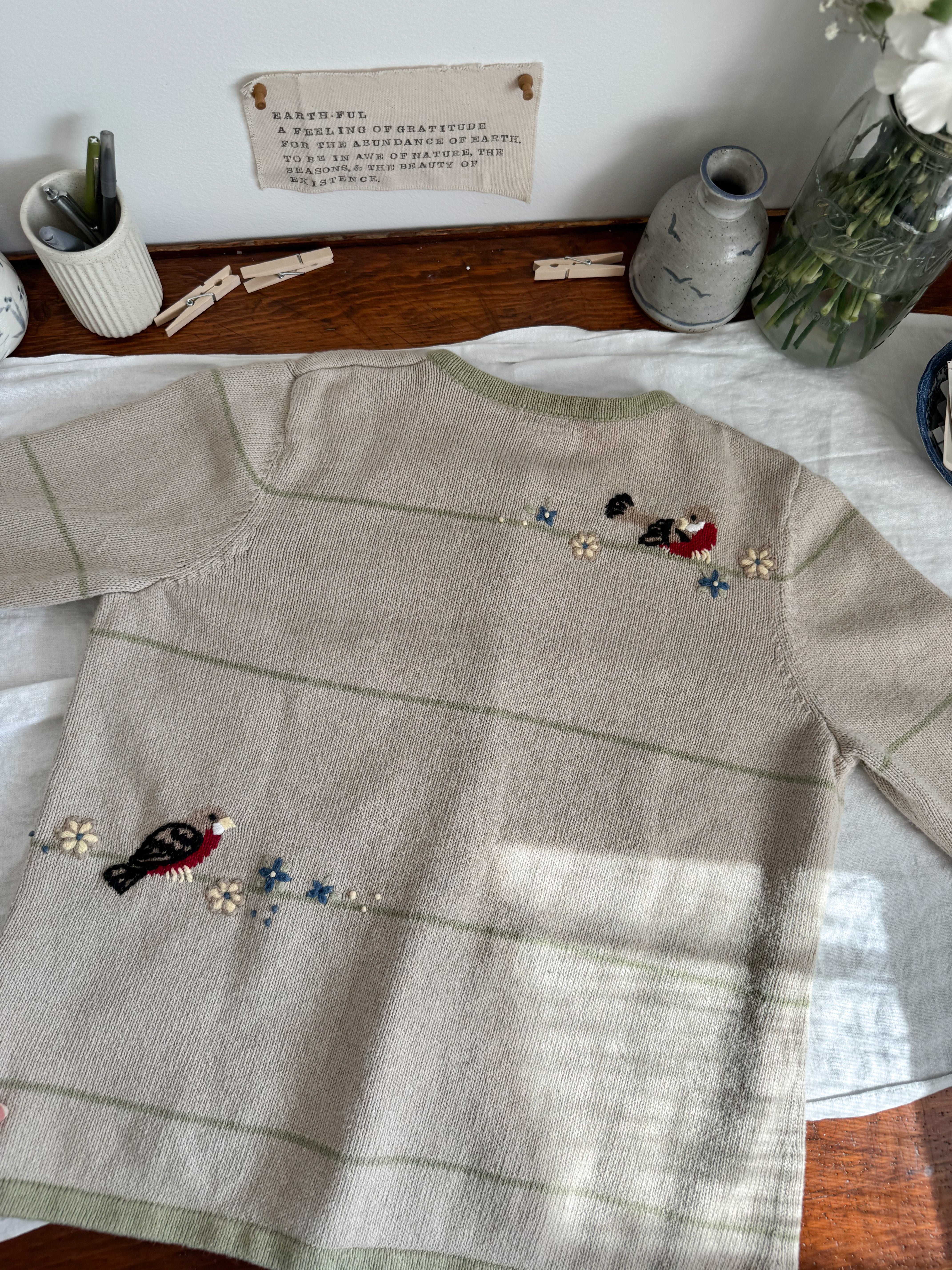 The Springy Bird Cardigan (XL)
