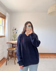 The Polo Navy V Neck Sweater (L)