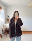 The Brown Speckle Cable Cardigan (XL)