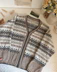The Fair Isle Zip Up Cardigan (XL)