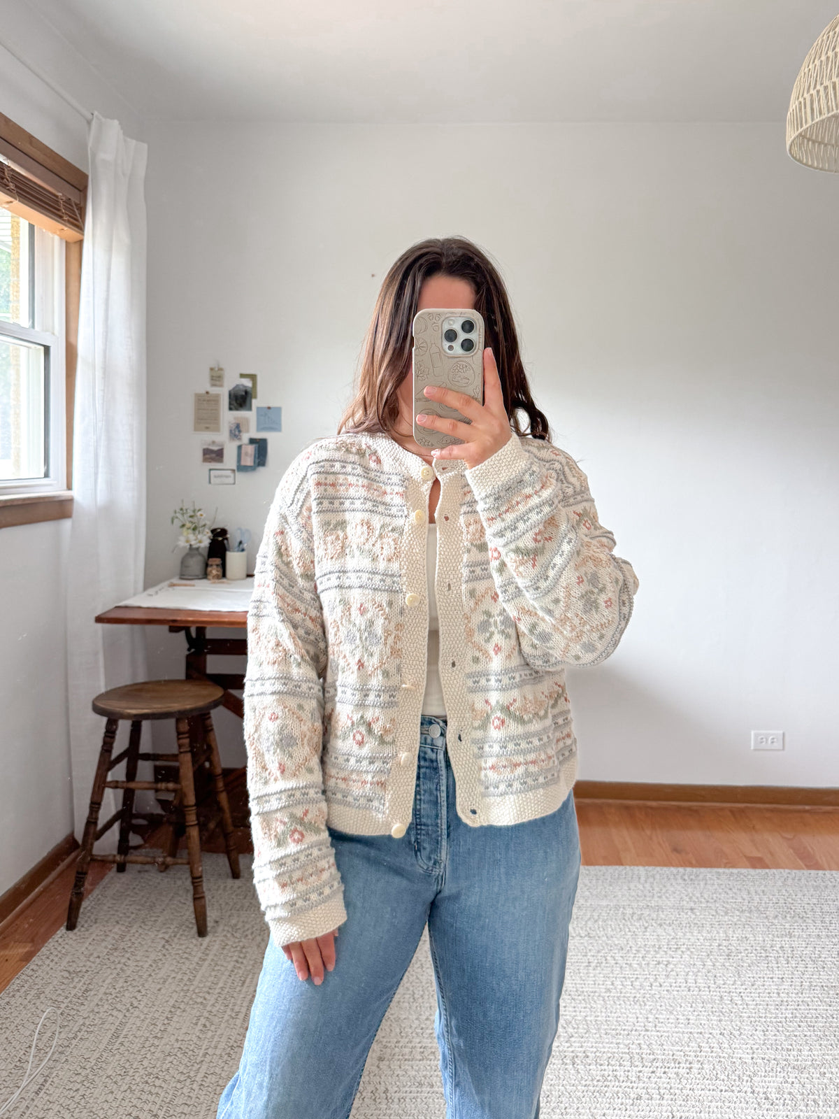 The Pastel Pattern Cardigan (M)