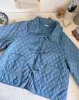 The Quilted Denim Tie Jacket (L)