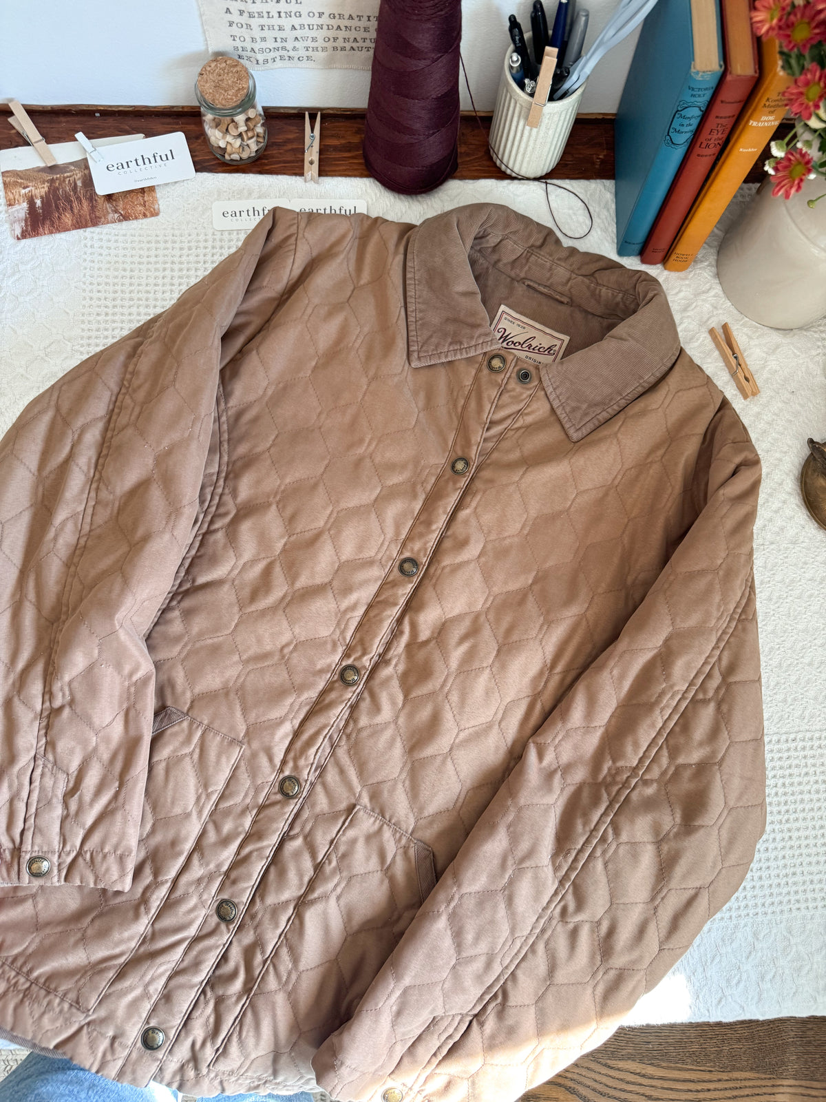 The Quilted Latte Jacket (L)