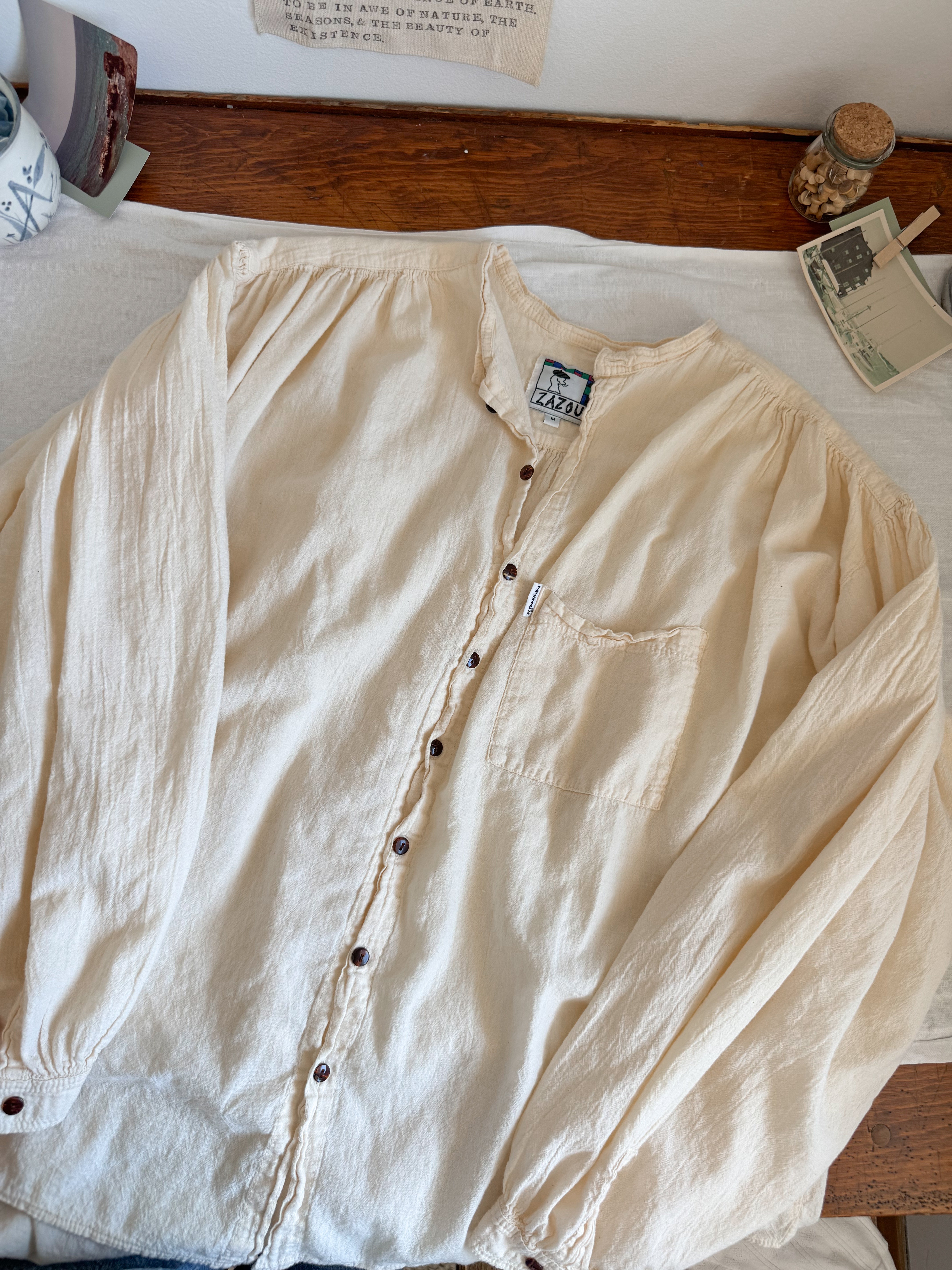 The Butter Yellow Cotton Gauze Blouse (XL)