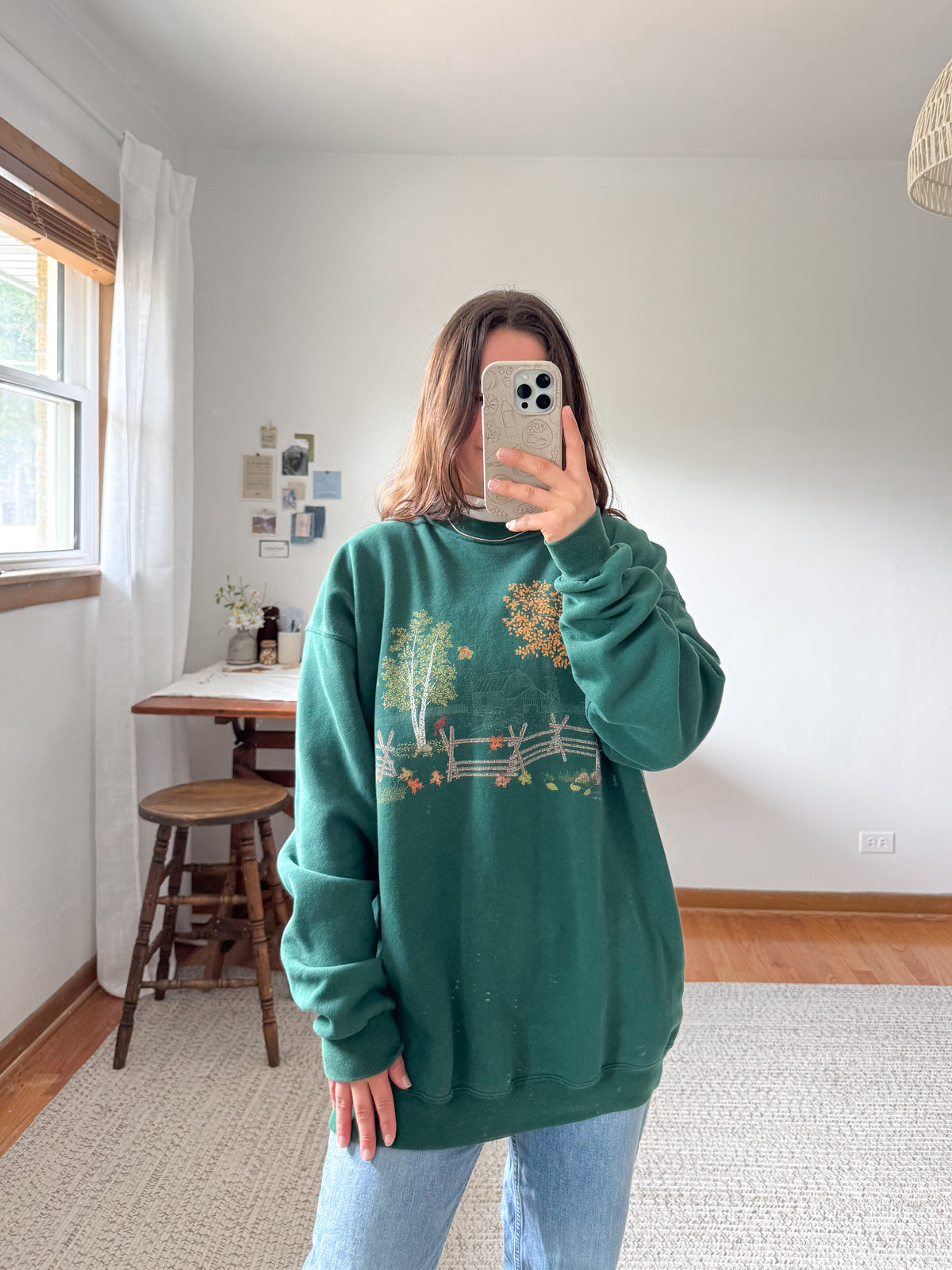 The Autumn Scene Granny Crewneck (XL)