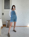 Light Wash Squeeze Shortalls (S)