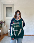 The Navy & Teal Golf Sweater (1x)