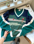 The Navy & Teal Golf Sweater (1x)