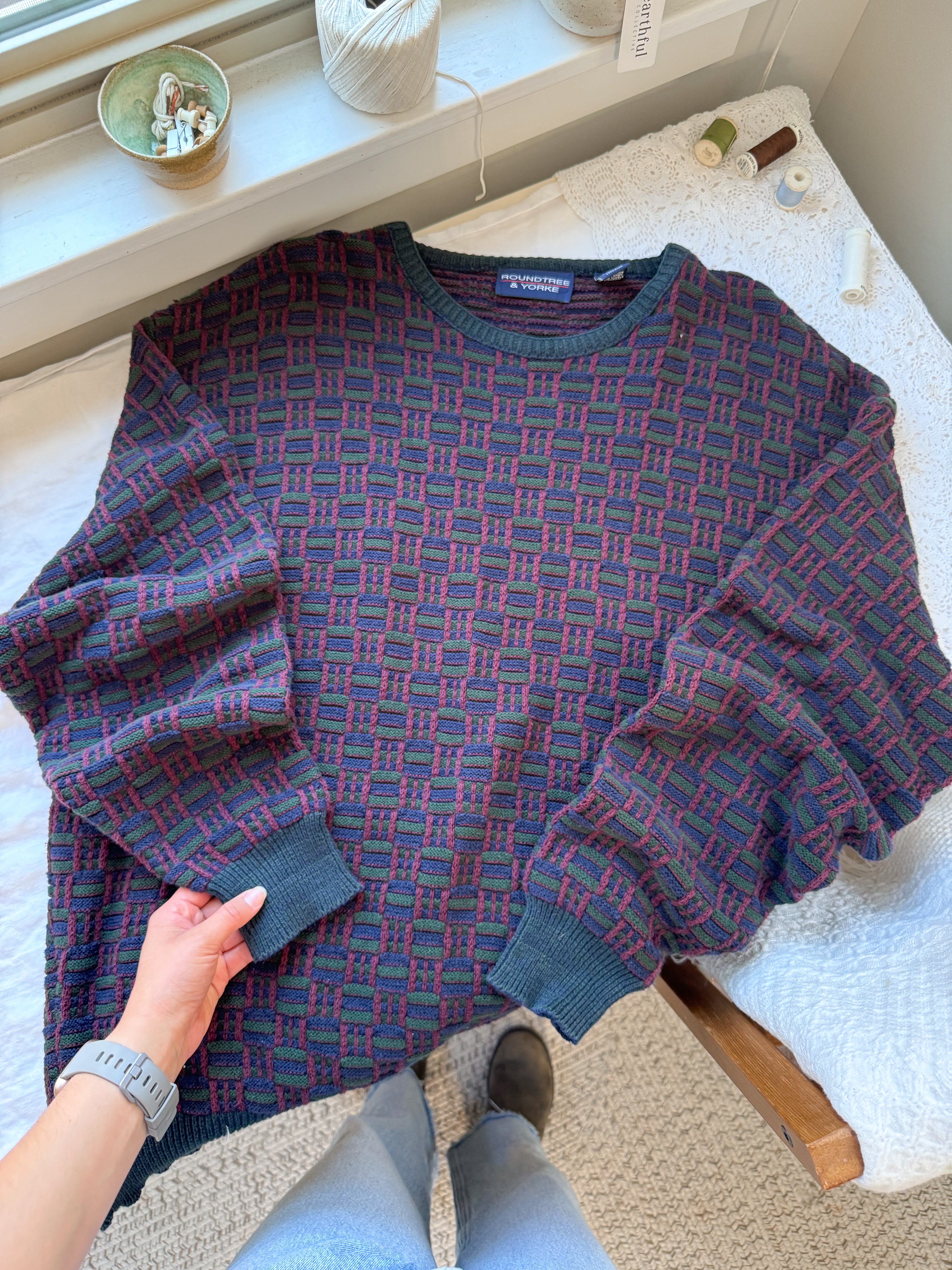 The Tricolor Texture Sweater (XL)