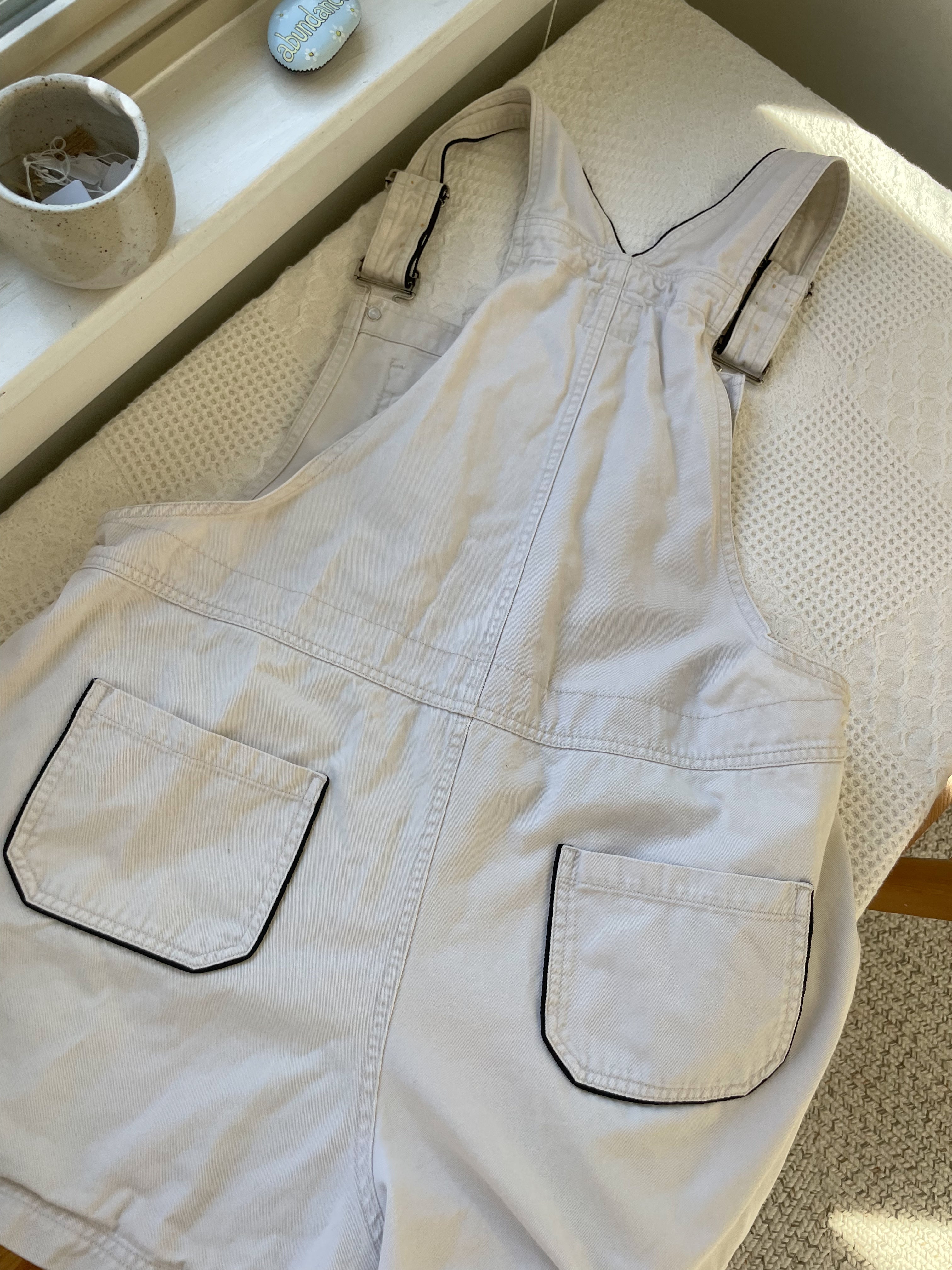 Route 66 Cream Outlined Shortalls (L)