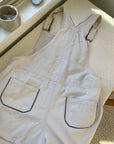 Route 66 Cream Outlined Shortalls (L)