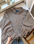 The Brown Gingham Button Up (XL)