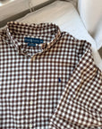 The Brown Gingham Button Up (XL)