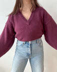 The Merlot V Neck Sweater (XLT)