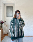 The Teal Vertical Striped Sweater (L)