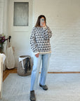 The Triangular Cream & Black Sweater (L)