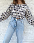 The Triangular Cream & Black Sweater (L)