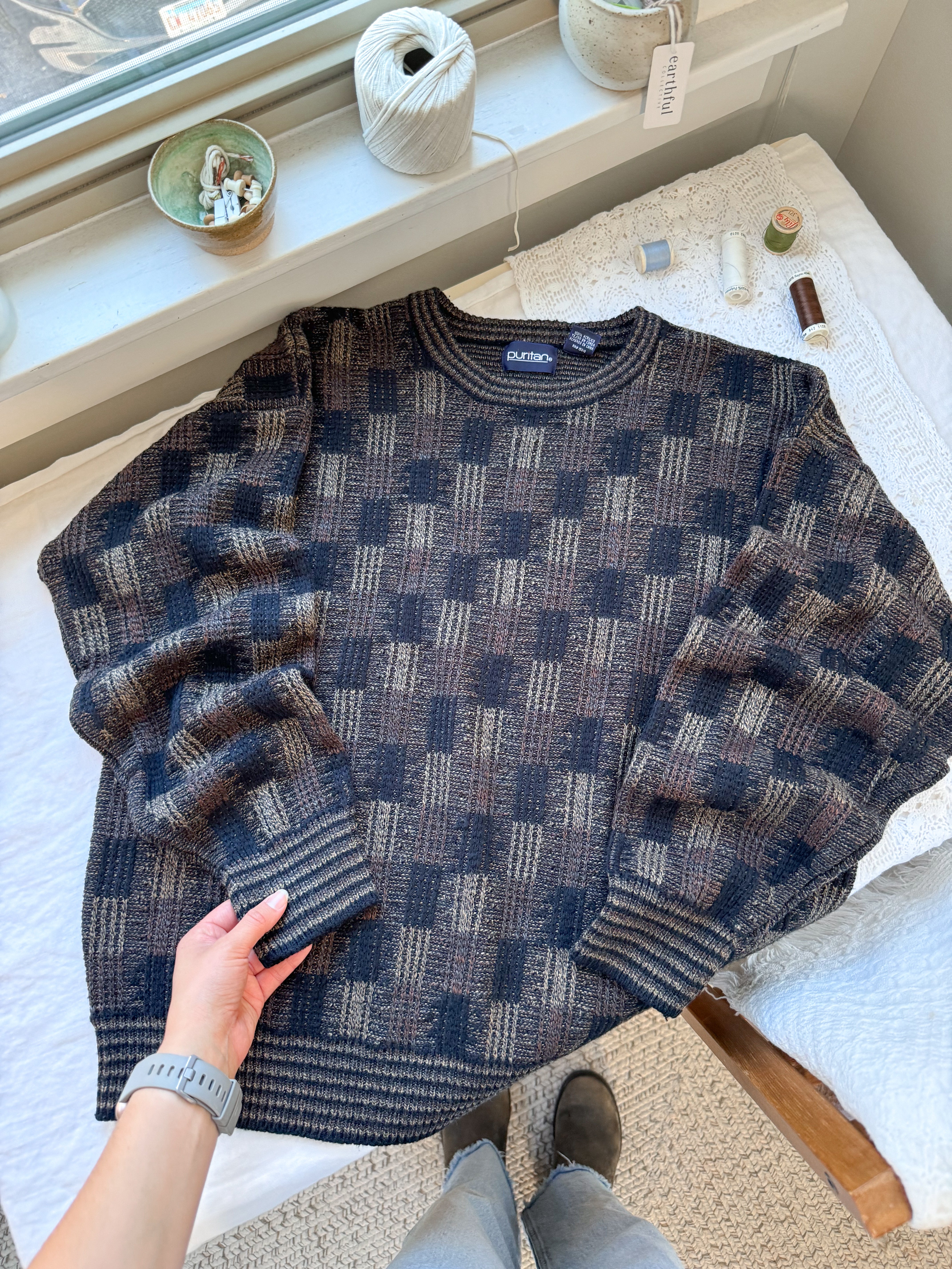 The Tree Bark Sweater (L)