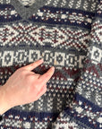 The Fair Isle V Neck Sweater (XL)